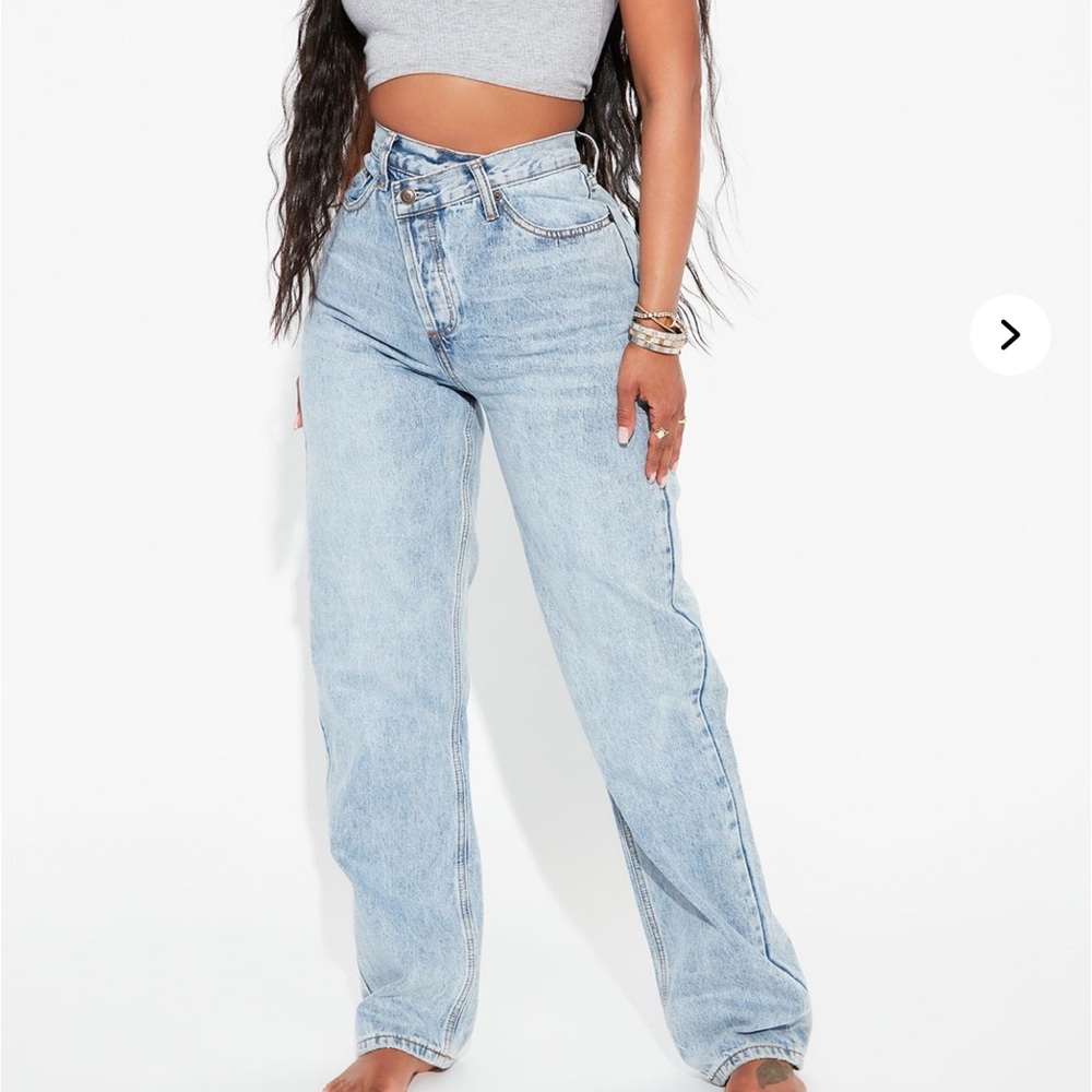 Fashion Nova Light Blue Boyfriend Jeans